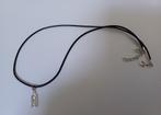 Koordketting wax zwart met hanger fles gin, Verzenden, Nieuw, Zwart, Verstelbaar