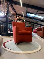 Showmodel Leolux Dolcinea Fauteuil Alcantara rood stoel, Huis en Inrichting, Fauteuils, Leolux, Nieuw, 75 tot 100 cm, Ophalen of Verzenden