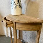 ½ ronde Sidetable - 60 x 30 cm - teakhout -TTM Wonen, Huis en Inrichting, Tafels | Sidetables, TTM Wonen, Meubels – (Perzische) Tapijten en Woonaccessoires