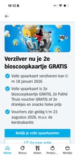 Gratis 2e bioscoop kaartje voucher - AH, Twee personen