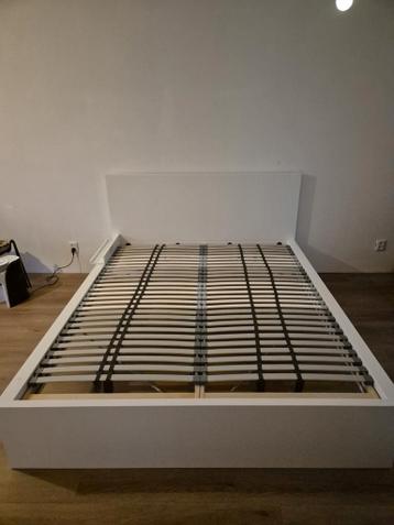 Bedframe Ikea Malm 160x200 4 lades lattenbodem bamboo matras - afbeelding 2