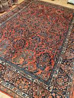Vintage handgeknoopt perzisch tapijt sarough 358x275, Info@SlatsAntiek.nl, Perzisch, 200 cm of meer, Ophalen of Verzenden