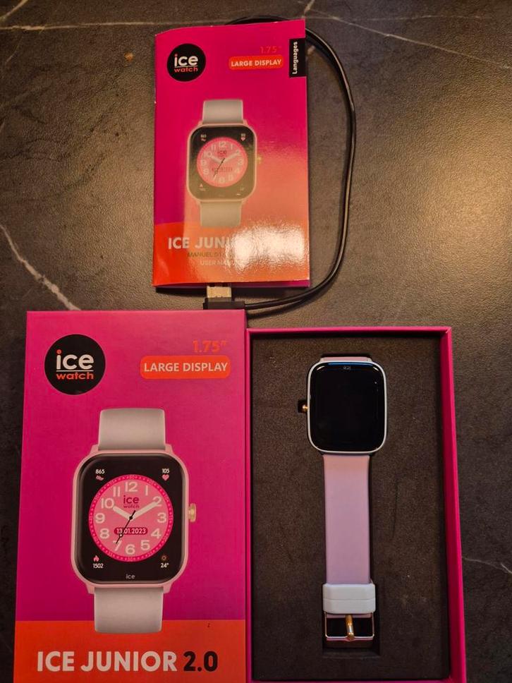 Ice Watch Junior 2.0 - Roze, Sieraden, Tassen en Uiterlijk, Smartwatches, Nieuw, Android, Roze, Afstand, Calorieverbanding, Hartslag