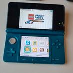 Nintendo 3DS Console, Games, oplaadstation, case en oplader, Spelcomputers en Games, Met games, Gebruikt, Blauw, Ophalen of Verzenden