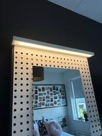 Moderne Spiegel met Witte Rand en lamp, Ophalen, Zo goed als nieuw, 150 tot 200 cm, Rechthoekig