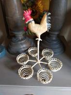 Brocante vintage metalen eier rekje mandje eierrekje kip, Ophalen, Zo goed als nieuw