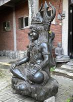 Groot en Bijzonder Shiva Tuinbeeld Massief Lavasteen 155cm, Tuin en Terras, Tuinbeelden, Nieuw, Steen, Boeddhabeeld, Verzenden