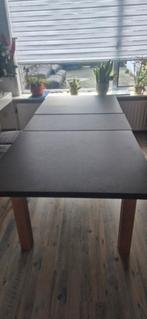 Eiken eettafel met tv meuble, Ophalen, 75 cm of meer, Eikenhout, 50 tot 100 cm