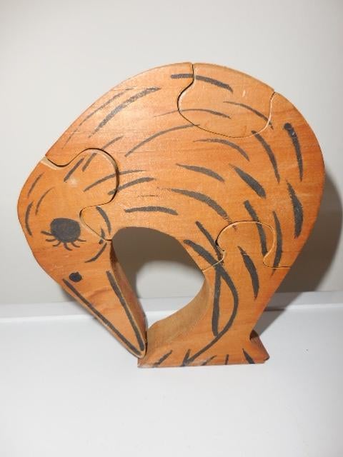 Vintage Houten Kiwi Vogel Puzzel, Jaren 70, Ophalen of Verzenden