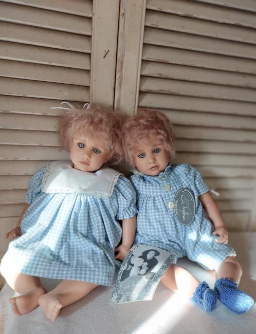 2 bijzonder mooi Ruth Treffeisen popjes, oliver & olivia, Verzamelen, Poppen, Zo goed als nieuw, Pop, Ophalen