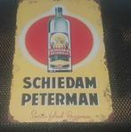 Metalen Reclamebord – Schiedam Peterman (Jenever), Ophalen of Verzenden, Nieuw, Reclamebord