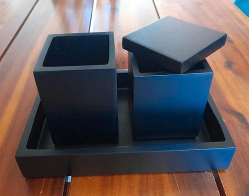 Badkamer accessoires AcquaNova "Maan" zwart, set, Huis en Inrichting, Badkamer | Badtextiel en Accessoires, Zo goed als nieuw
