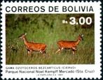 BOLIVIË 2 - Dieren: zoogdieren (pampahert), Ophalen of Verzenden, Postfris, Dier of Natuur