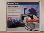 Silver Crest Karaoke Set met 2 microfoons en DVD met 15 hits, Audio, Tv en Foto, Karaoke-apparatuur, Ophalen of Verzenden, Zo goed als nieuw