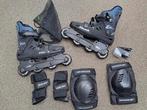 Bauer skeelers incl. bescherming set, Bauer, Ophalen of Verzenden, Zo goed als nieuw, Inline skates 4 wielen