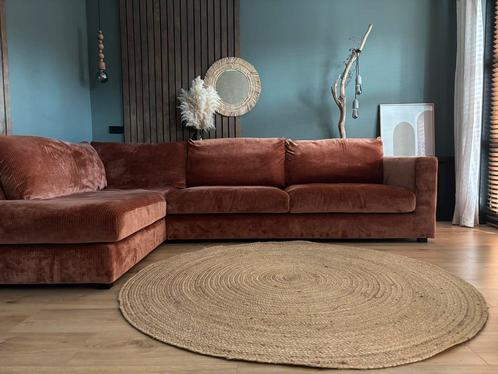 Rind jute vloerkleed tapint kleed bohemian, Huis en Inrichting, Stoffering | Tapijten en Kleden, Gebruikt, 150 tot 200 cm, 150 tot 200 cm