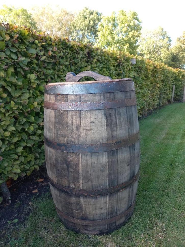 Regenton Eikenhouten Whiskeyvat Inhoud 200 Liter, Tuin en Terras, Regentonnen, Nieuw, Hout, 150 liter of meer, Ophalen