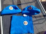 Blauwe muts (+ 1 gratis) + blauwe sjaal. Sesamtraat Ernie, Ophalen of Verzenden, Sesamstraat, Jongetje of Meisje, Setje