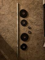 Halterstang met halterschijven. Totaal 14 kilo, Sport en Fitness, Fitnessmaterialen, Ophalen of Verzenden, Zo goed als nieuw