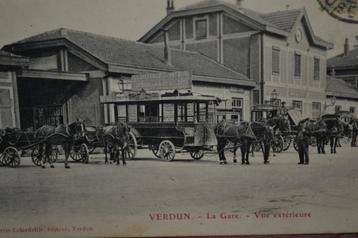 frankrijk 1906 station verdun koetsen paarden paardetram  beschikbaar voor biedingen