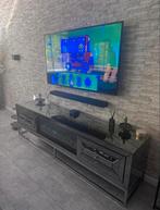 Tv meubel elektische sfeerhaard mirror spiegel glas zilver, Huis en Inrichting, Ophalen, Minder dan 100 cm, 25 tot 50 cm, Glas