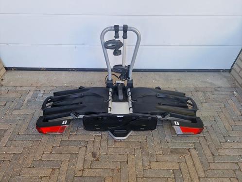 Thule Easyfold Opklapbare Fietsendrager voor 2 E-Bikes, Auto diversen, Fietsendragers, Zo goed als nieuw, Trekhaakdrager, 2 fietsen