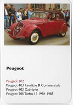 A8 autokaartje peugeot 202, Ophalen of Verzenden, Zo goed als nieuw, Auto's