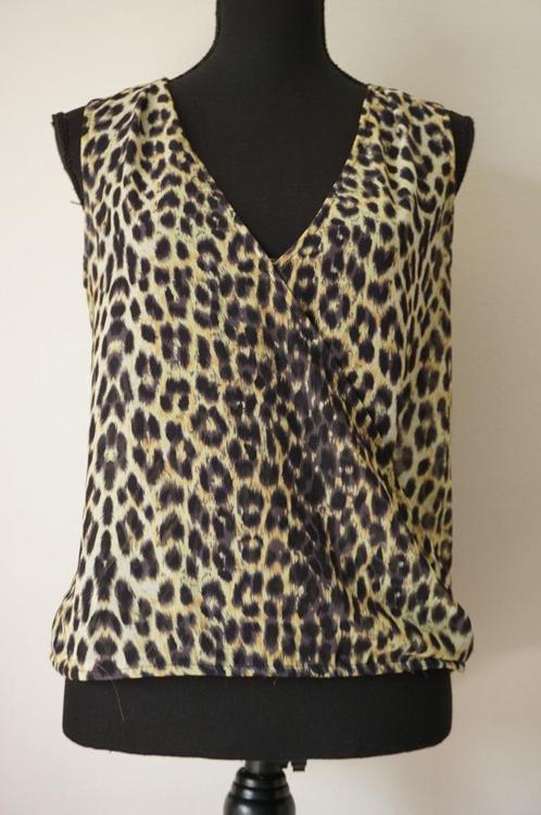 BELLA RAGAZZA Prachtige Geel/Zwarte Panterprintblouse XXS, Kleding | Dames, Tops, Zo goed als nieuw, Maat 34 (XS) of kleiner, Geel