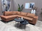 Industriële Cognac Hoekbank - 280 x 215
