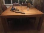 Vierkante eikenhouten tafel clear, Huis en Inrichting, Tafels | Eettafels, Gebruikt, 100 tot 150 cm, Ophalen of Verzenden, Vier personen
