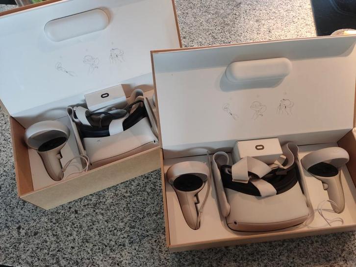 2x Oculus Quest 2 Compleet - VR Headsets, Spelcomputers en Games, Virtual Reality, Zo goed als nieuw, Overige platformen, Ophalen of Verzenden