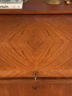 Vintage secretaire hout ingelegd  jaren 50/69 Deens, Ophalen, Gebruikt, Deens design