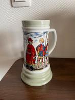 Antieke bier pul wit met opdruk, Antiek en Kunst, Antiek | Keramiek en Aardewerk, Ophalen of Verzenden