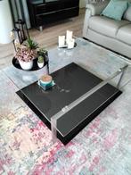 GRATIS af te halen: salontafel Montel 110cm vierkant, Huis en Inrichting, Tafels | Salontafels, Ophalen, Gebruikt, Vierkant, Glas