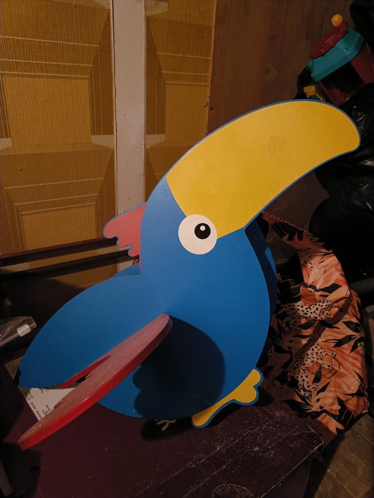 Leuke kinderlamp in de vorm van een toekan, Ophalen of Verzenden, Gebruikt, Lamp