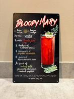 Mancave Bar Café Wanddecoratie metalen bordje Bloody Mary, Ophalen of Verzenden, Zo goed als nieuw, Reclamebord