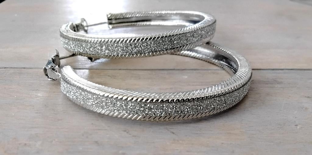 Ronde oorbellen - creolen - nieuw, Ophalen of Verzenden, Nieuw, Zilver, Overige materialen