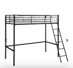 Zwarte IKEA SVÄRTA Hoogslaper + Matras, Ophalen, Gebruikt, Eenpersoons, 200 cm