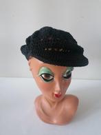 Vintage rockabilly gehaakte pet, Ophalen of Verzenden, Gedragen, One size fits all