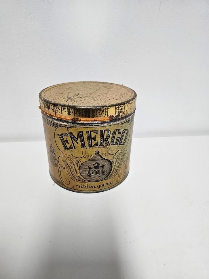 Emergo sigarenblik voor €15,-, Verzamelen, Blikken, Gebruikt, Koek(jes), Ophalen
