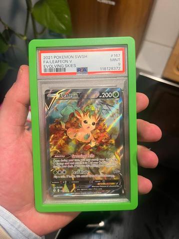 PSA 9 Leafeon V #167 Evolving Skies beschikbaar voor biedingen