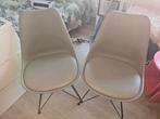 2 Eetkamerstoelen - Zelf Gespoten Onderstel, Gebruikt, Twee, Ophalen of Verzenden, Metaal