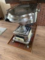 Belgische platte buis kachel. Omgebouwd naar aardgas., Huis en Inrichting, Kachels, Ophalen, Gebruikt, Gas, Houtkachel