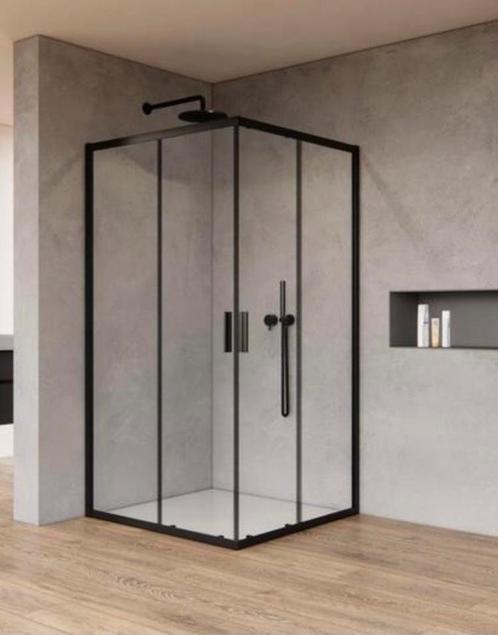 Douchecabine zwart 90x90 cm - Antikalk Nano Coating - Nieuw, Huis en Inrichting, Badkamer | Complete badkamers, Nieuw, Ophalen