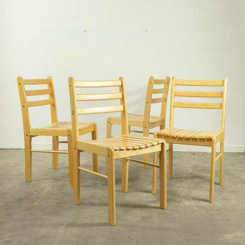 Prachtige set beukenhouten stoelen, Huis en Inrichting, Stoelen, Zo goed als nieuw, Vier, Hout, Ophalen