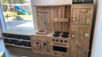 Steigerhouten speelkeuken met tafeltje, Ophalen, Zo goed als nieuw, Hout