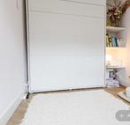 Murphybed - Opklapbed 140x200 cm mat wit (verticaal), Huis en Inrichting, Slaapkamer | Bedden, Ophalen, Wit, Tweepersoons, 140 cm