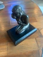 Klein bronzen beeldje moeder met kind, Ophalen of Verzenden, Gebruikt