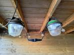 2 bouwlampen / buitenlampen, Ophalen, Kunststof, Gebruikt, Hanglamp