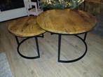 Salontafels mangohout, Huis en Inrichting, Tafels | Salontafels, Ophalen, 50 tot 100 cm, Rond, 50 tot 100 cm